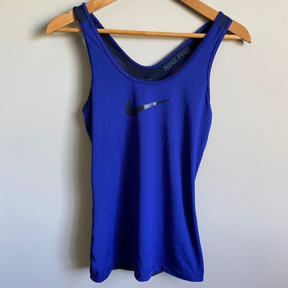 Nike‎ Pro Women's Blue/Purple Athletic Performance Running Tank Top Size Small - Picture 1 of 11